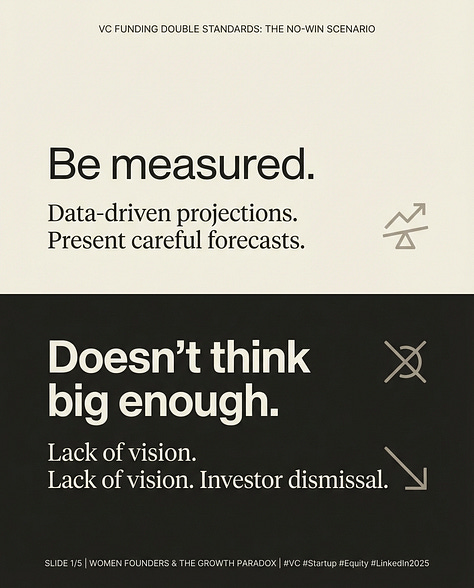 Display warmth. Not CEO material. Display assertiveness. Too abrasive. Be ambitious. Unrealistic. Be measured. Doesn’t think big enough. Be collaborative. No killer instinct. Be competitive. Wouldn’t be a good culture fit.