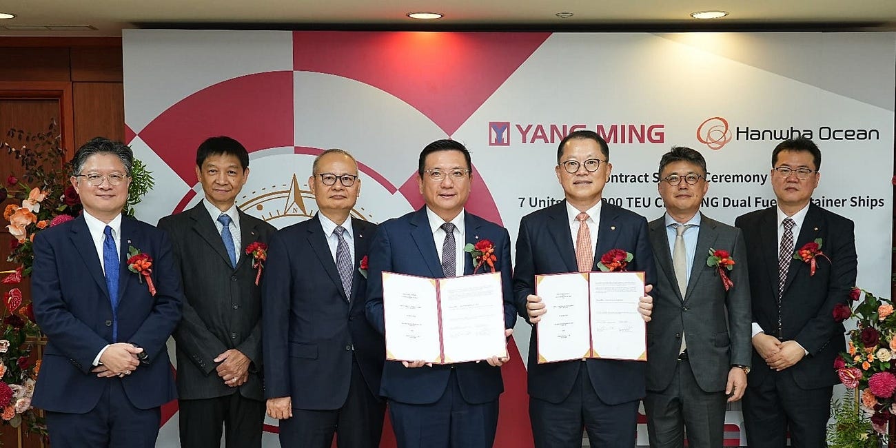 🔥Yang Ming Chooses 7 Dual-Fuel Ships– LNG Today, Ammonia Tomorrow?