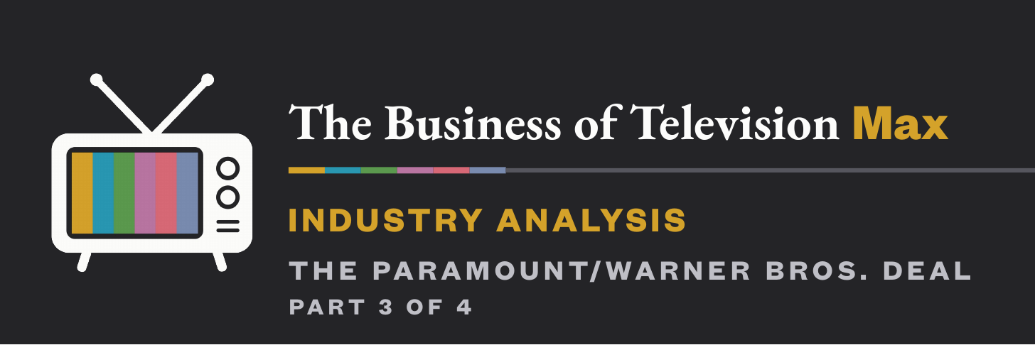 Industry Analysis · The Paramount/Warner Bros. Deal · Part 3 of 4 Industry Analysis · The Paramount/Warner Bros. Deal · Part 3 of 4