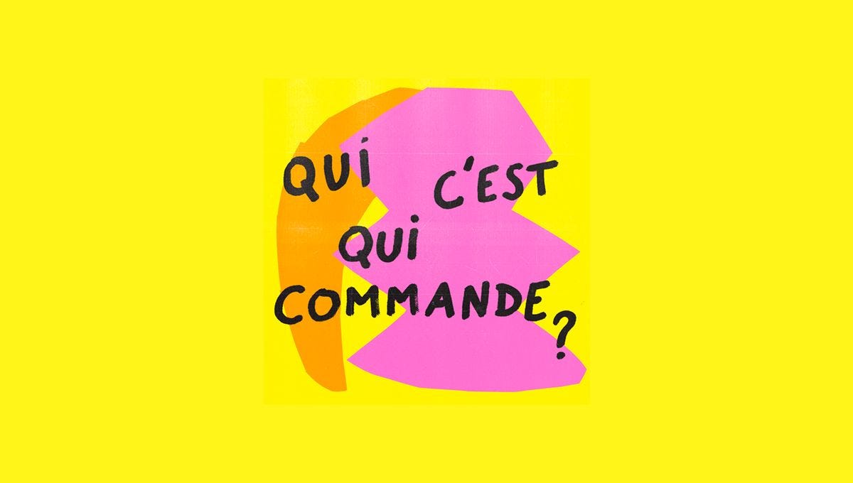 Illustration du podcast "Qui c'est qui commande ?" de Lolita Rivé Illustration du podcast "Qui c'est qui commande ?" de Lolita Rivé