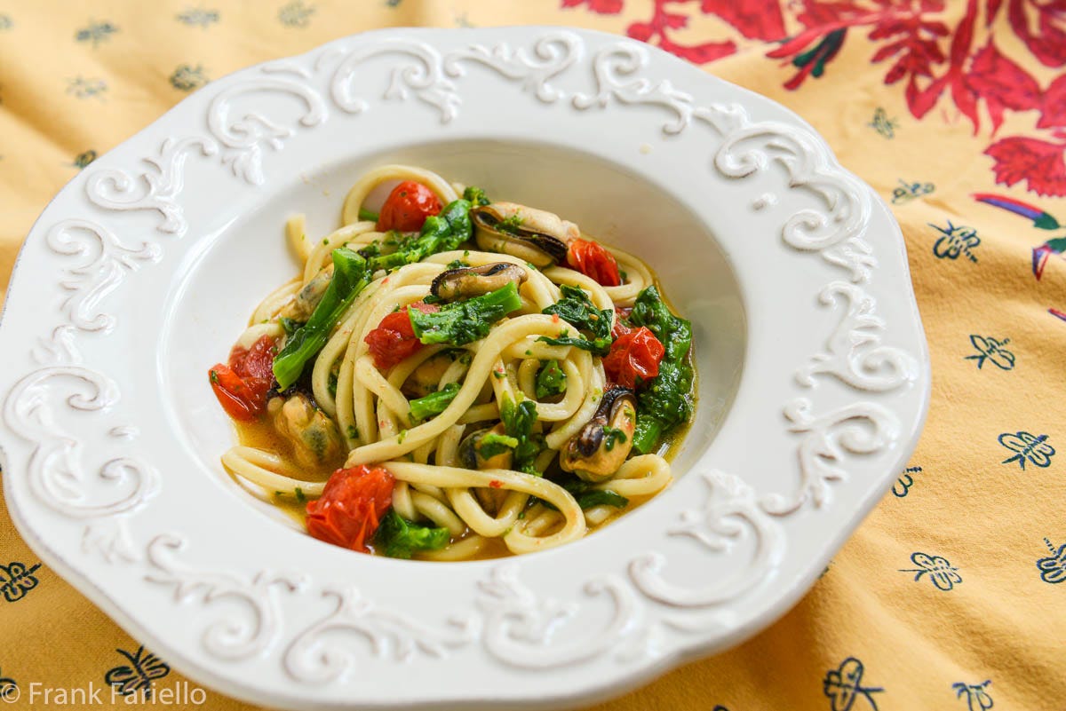 Troccoli con cime di rapa e cozze