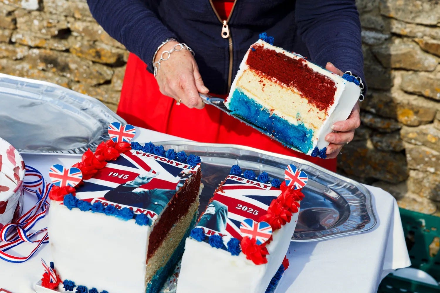 V.E. Celebrations, Lacock, Wiltshire, England, 2025. © Martin Parr/Magnum Photos