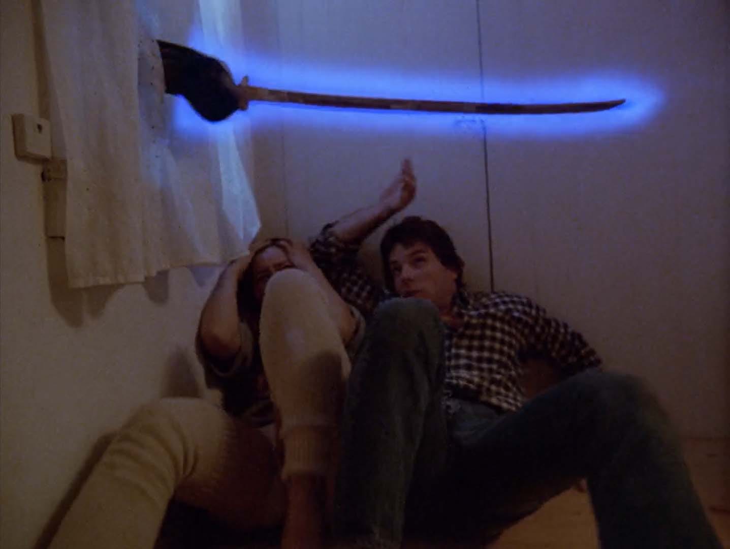 A samurai ghost stalks Wisconsin during Christmas in Blood Beat (1983)