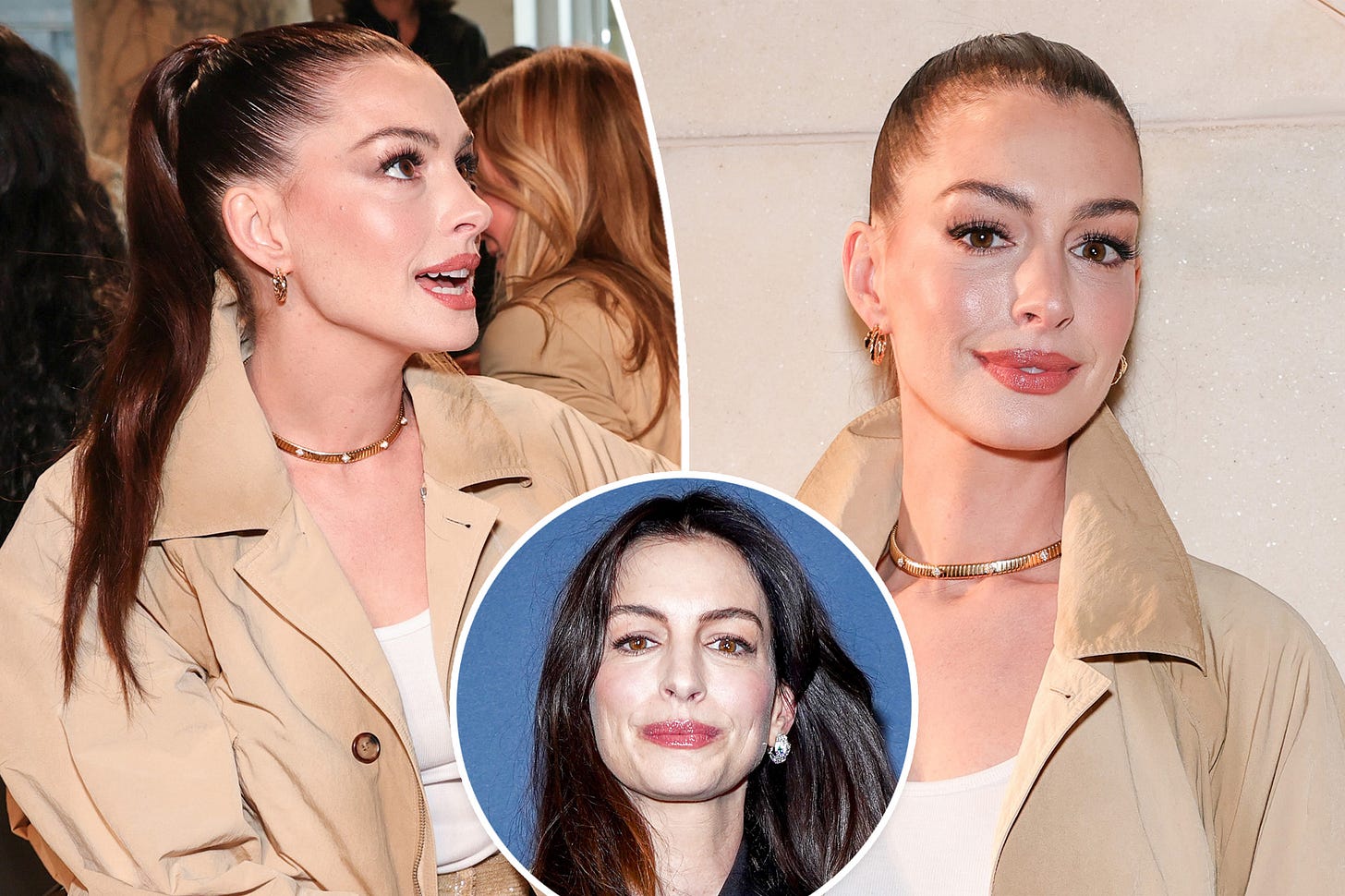 Anne Hathaway sparks plastic surgery speculation with taut face at Ralph  Lauren fashion show