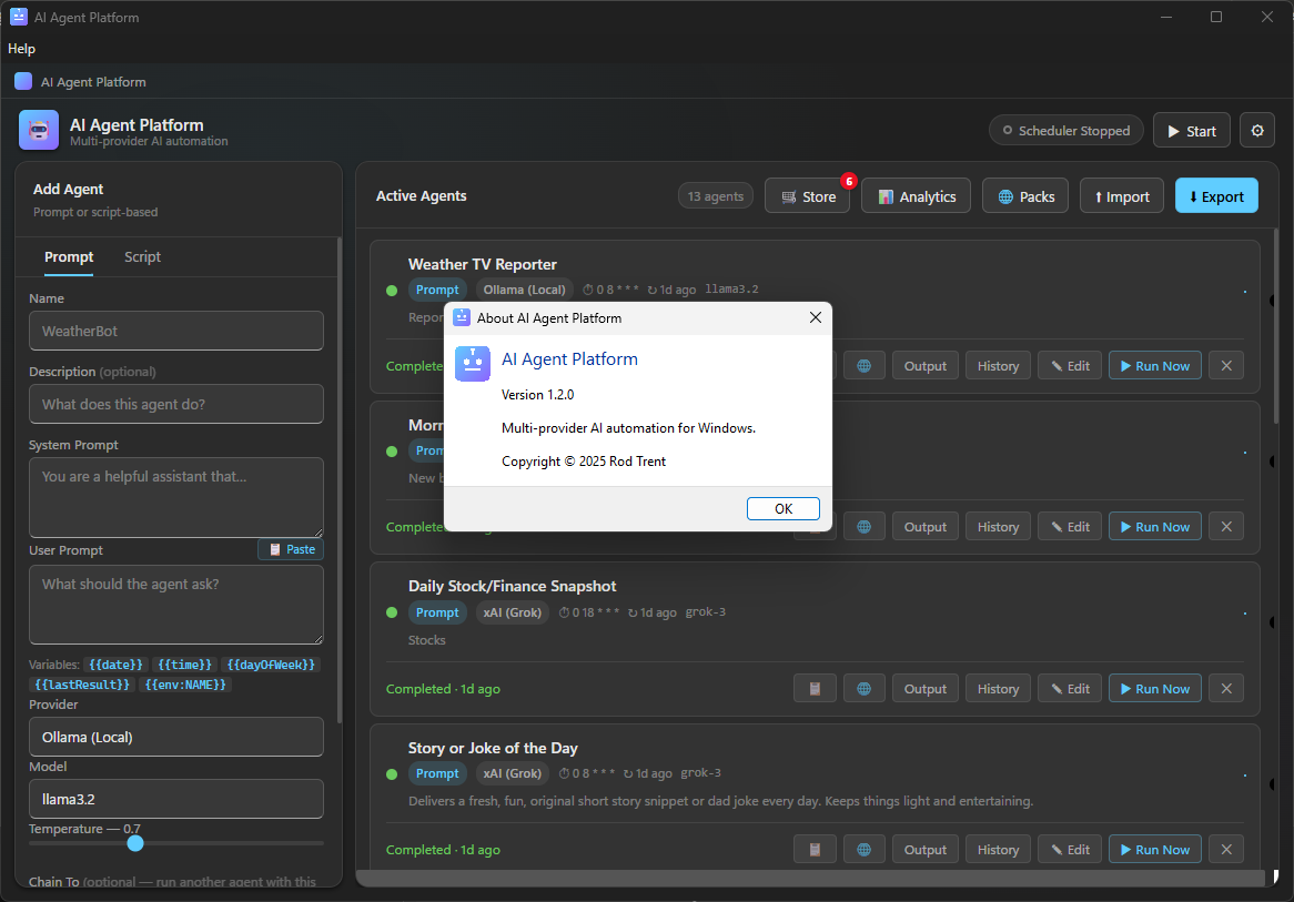 AI Agent Platform v1.2.0 AI Agent Platform v1.2.0