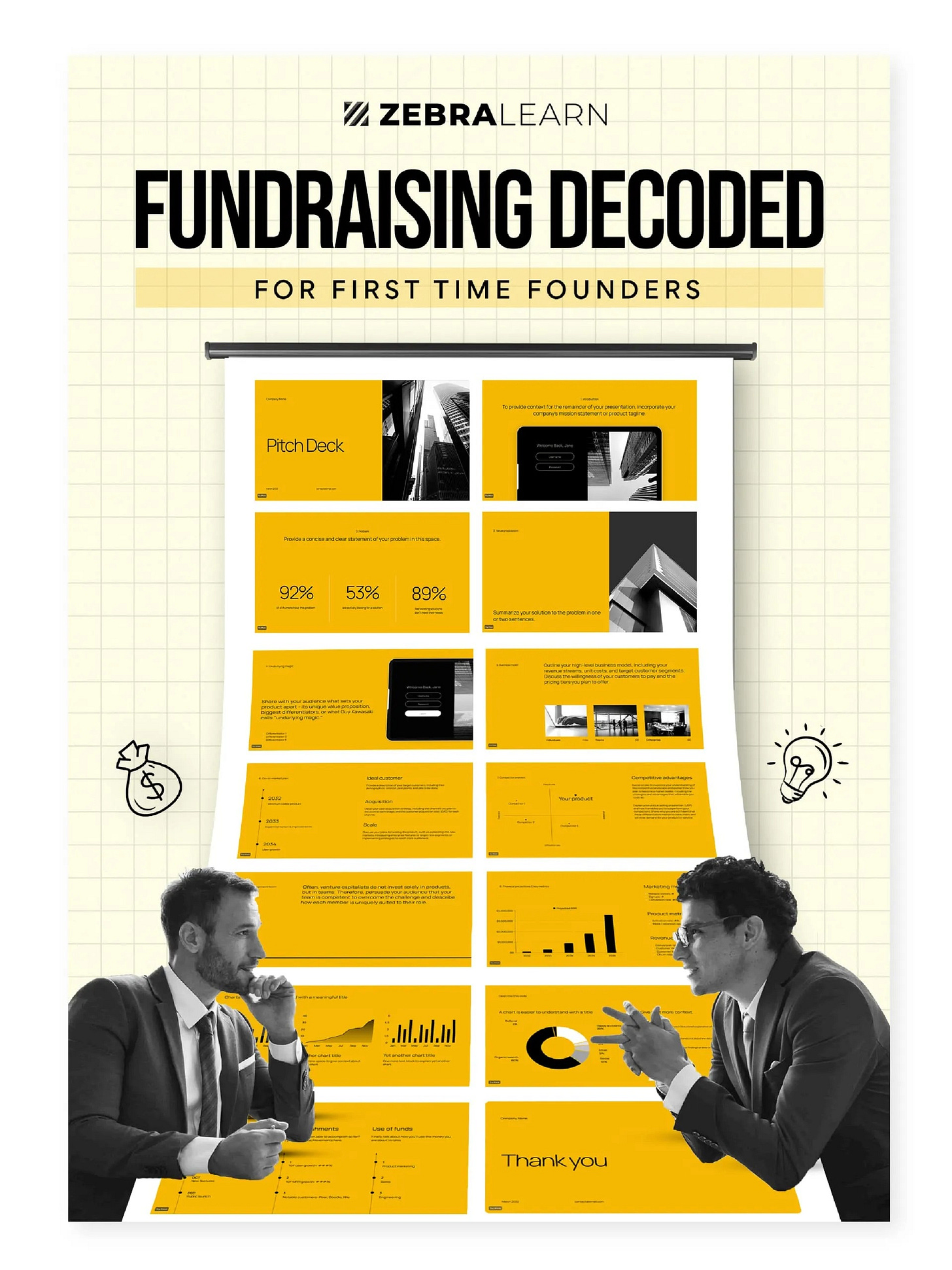 Book cover of Fundraising Decoded, a tactical startup fundraising guide for first-time founders