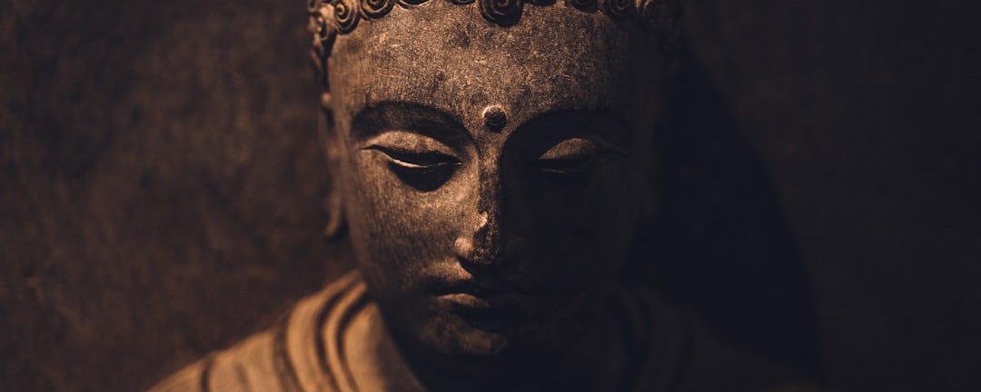 a close up of a statue of a buddha a close up of a statue of a buddha