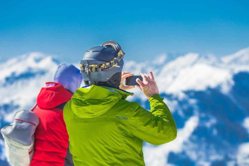 Free Stock Photo of Mountaineers taking photos with mobile phone | Download  Free Images and Free Illustrations