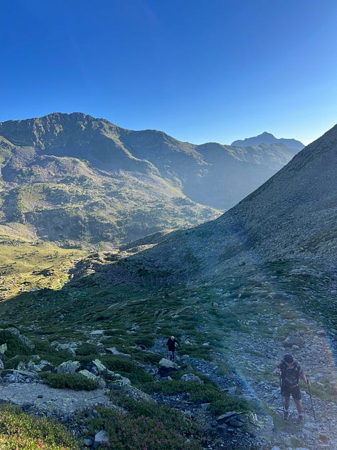 First climb of the stage and sunsrise