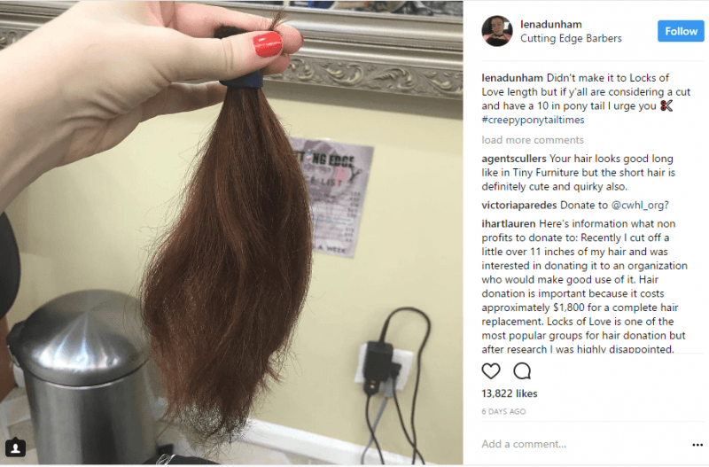 lena dunham hair in hands lena dunham hair in hands