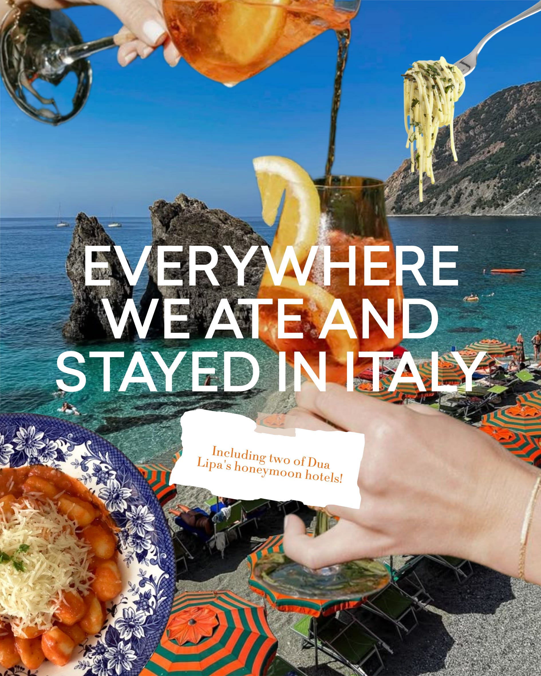 Everywhere we stayed and ate in Italy