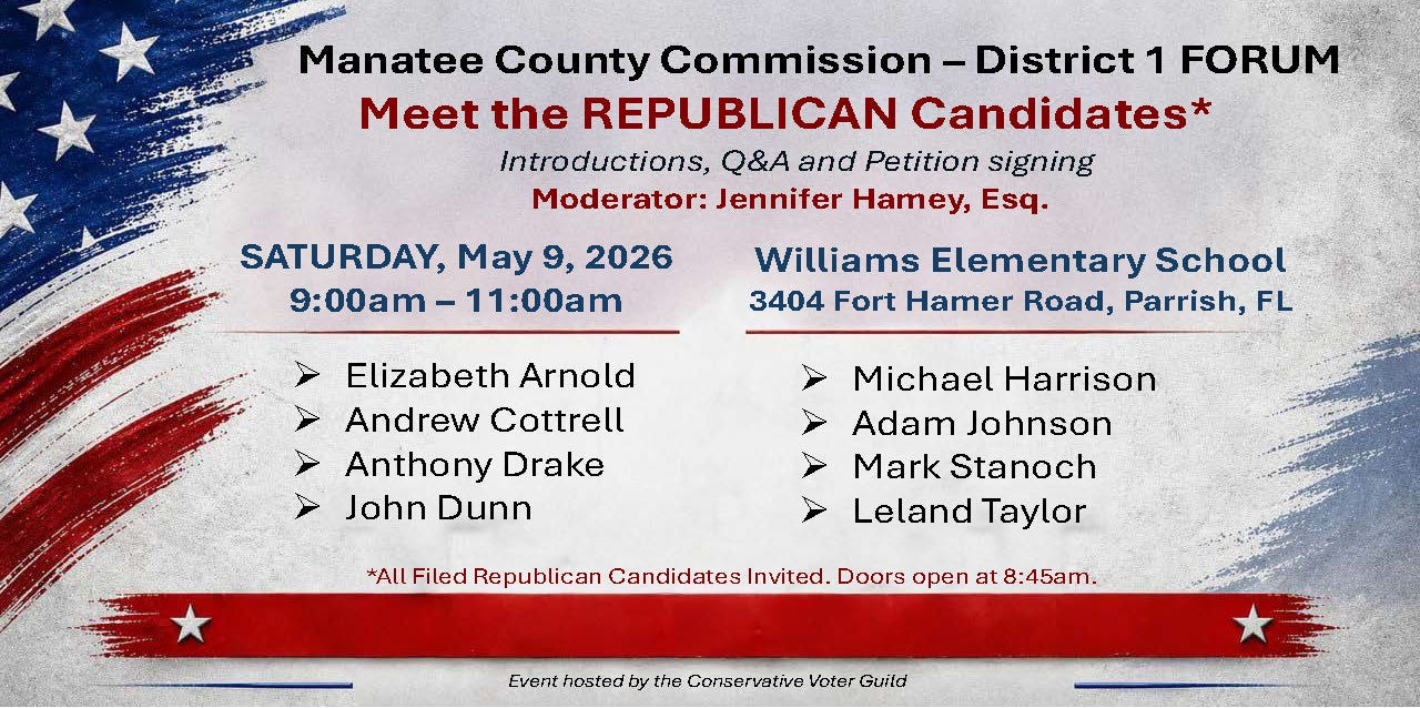 District 1 Commission Race Draws Candidates to Parrish Forum Ahead of Special Election