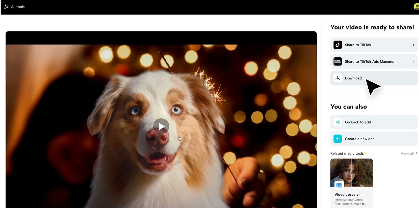 Download the video to your device within 10 seconds