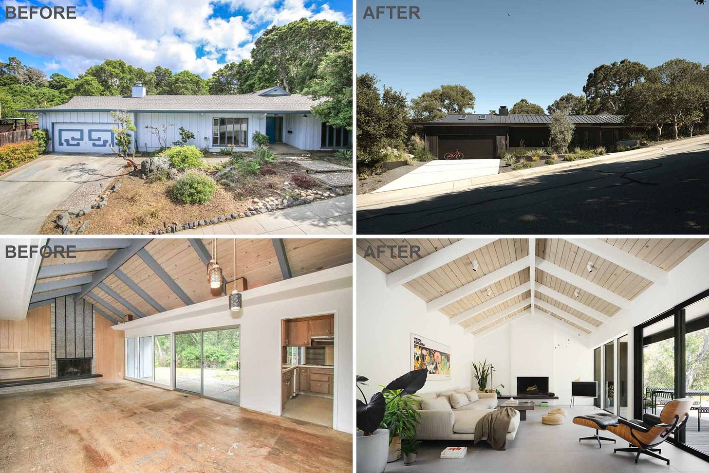 Before & After - A Contemporary Renovation For This Home In California