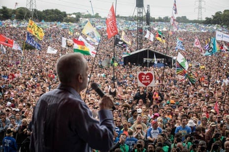 Glastonbury 2017: Jeremy Corbyn conquers the stage – as it happened |  Glastonbury 2017 | The Guardian