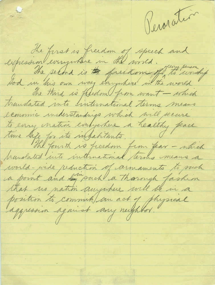 Four Freedoms Drafts Four Freedoms Drafts