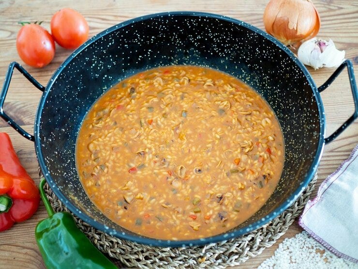 Arroz con chipirones