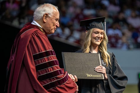 Troy University wrapped up the summer semester with its commencement ceremony on Friday. More than 350 students received their diplomas.