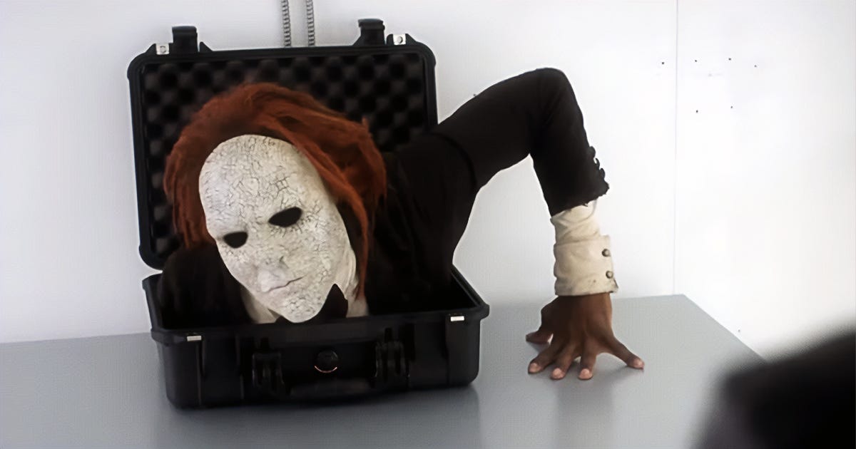 Ragdoll on The Flash climbs out of a case