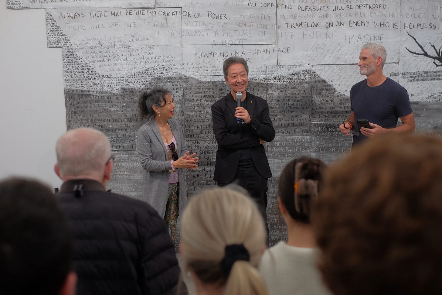 Art opening, Kaye Mahoney, Simon Chan and Craig Foster at Art Atrium