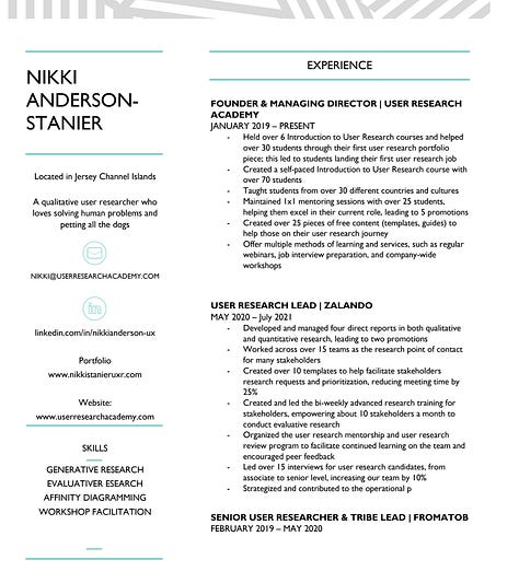My current resume version