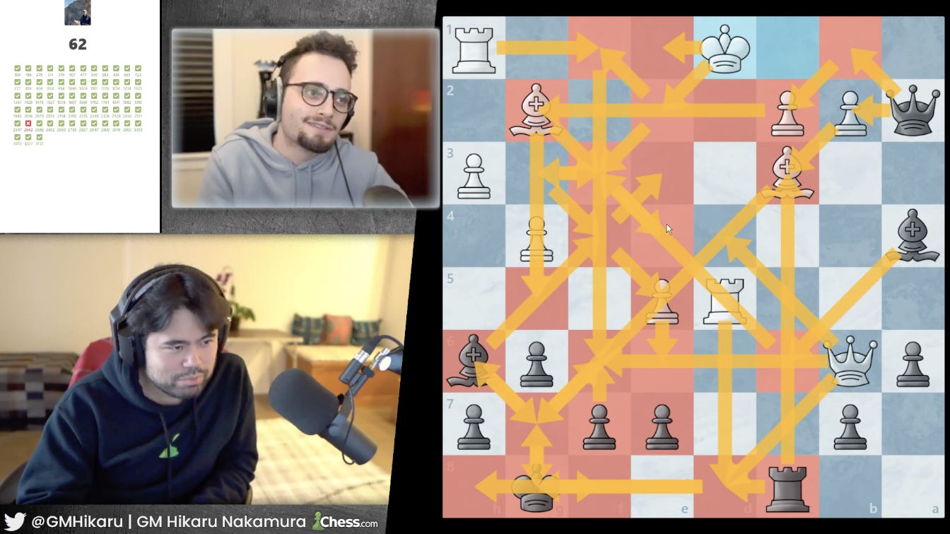Hikaru displaying his thought process out on a live stream so effortlessly  in a matter of seconds. WOW. Please don&#39;t be discouraged. Levy who&#39;s an IM  lost track of his thought process