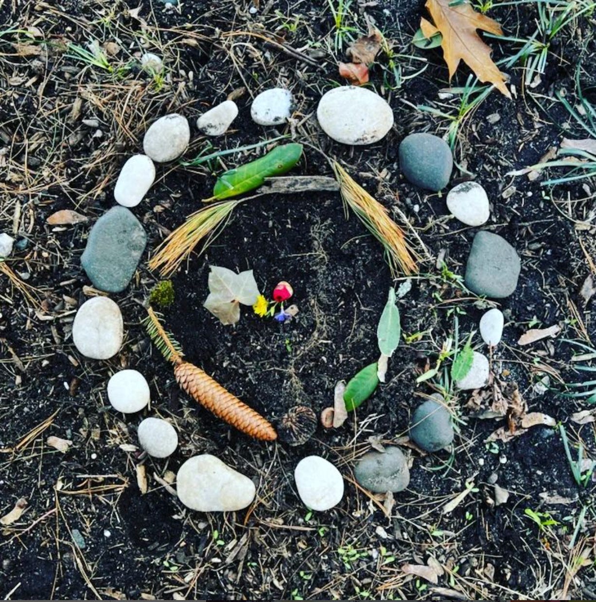A circle of stones