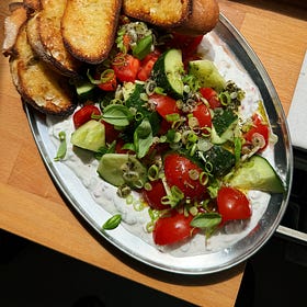 greek-ish salad dip