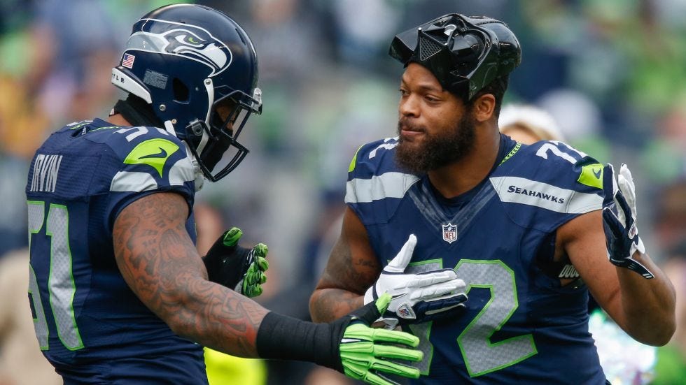 Michael Bennett clarifies Black Lives Matter comment to Cam Newton 2016 images Michael Bennett clarifies Black Lives Matter comment to Cam Newton 2016 images