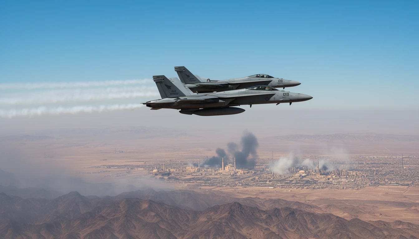 American Air Force bombing Iran