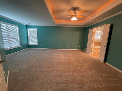 Photos of the house after everything was moved out.