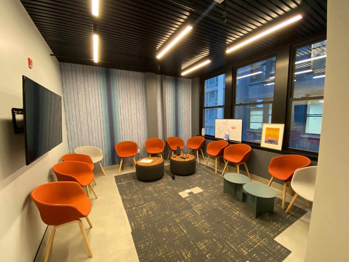 photo of group therapy room in process photo of group therapy room in process