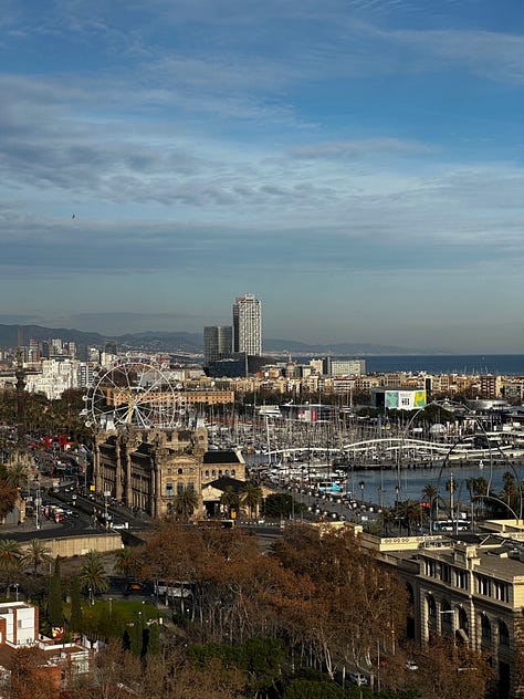 Views from Montjuïc, Barcelona, Spain