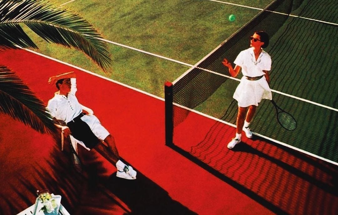 An Instagram  post added by lukas on Mar 11, 2024. The author is @racquetclubla. May present: tennis, footwear, shoe, sports equipment, racketlon.