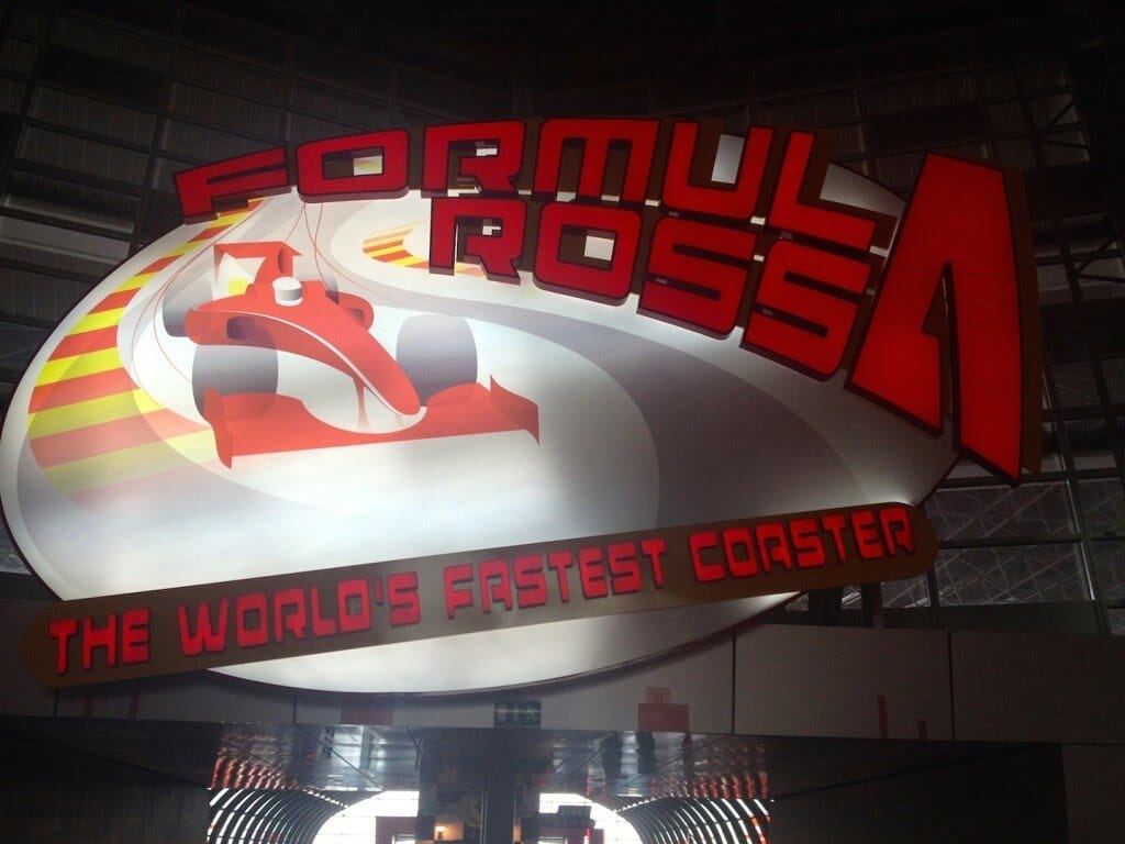 World's faster roller coaster, the Formula Rossa