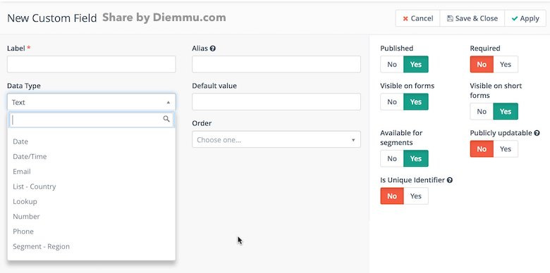 Thêm Custom Fields