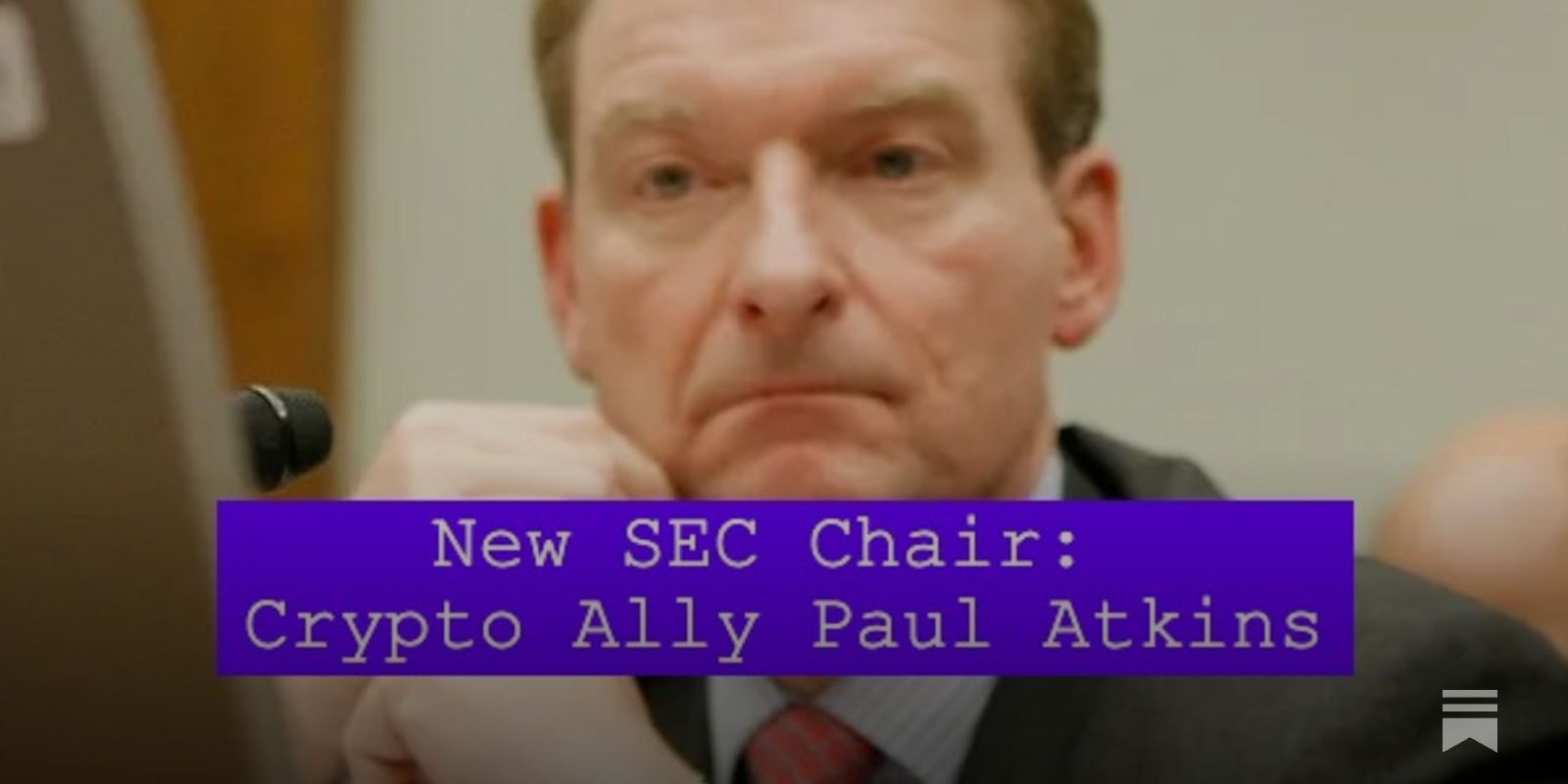 New SEC Chair: Crypto Ally Paul Atkins - by Ryan Allis