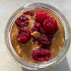 Energy-boosting Raspberry cacao overnight oats