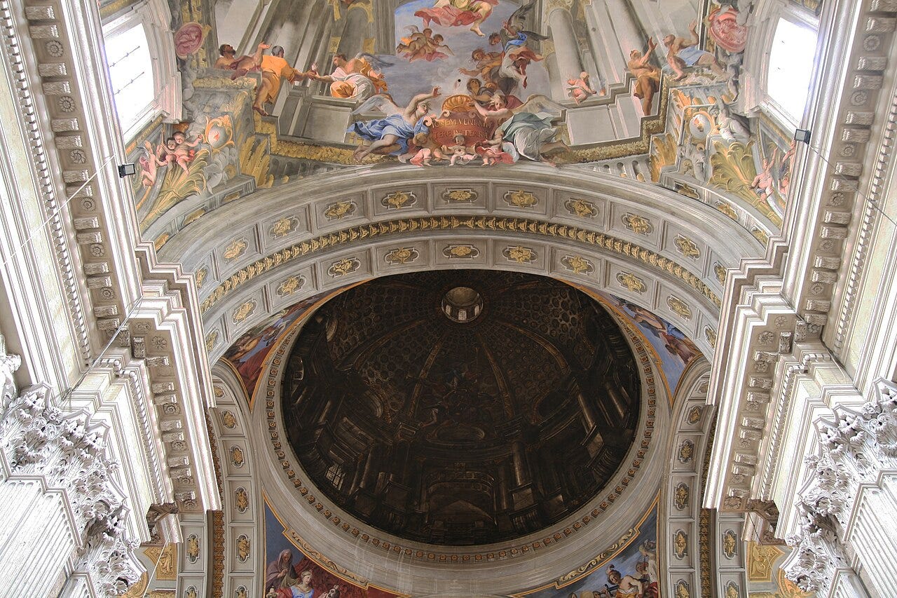 Sant Ignazio nave looking up at Pozzo ceiling