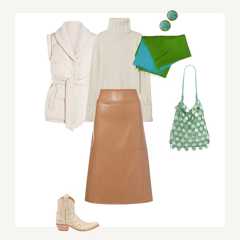 Capsule items for the Spring palette with a selection of resulting outfits