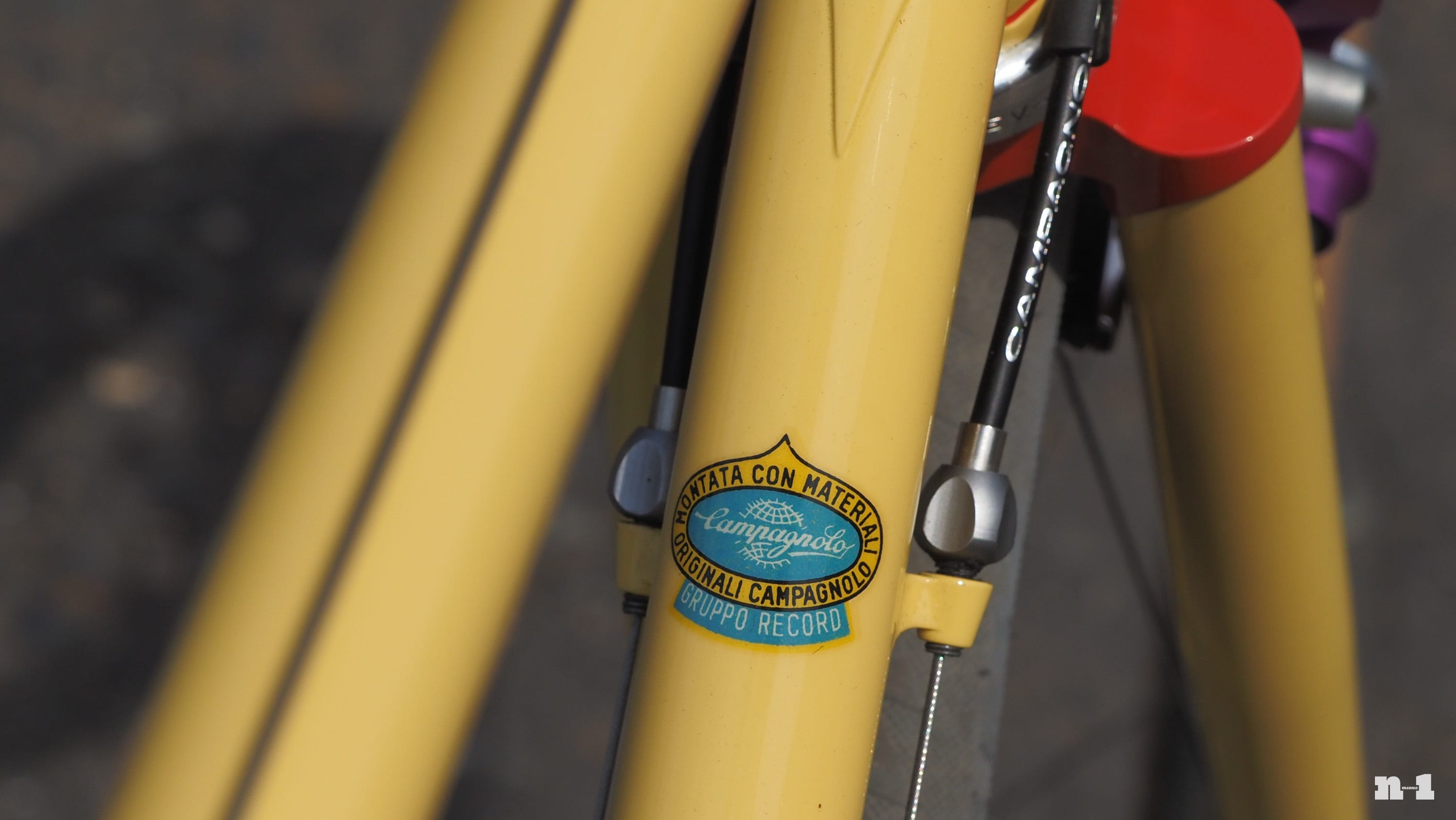 Marco Pedretti yellow road bike Campagnolo