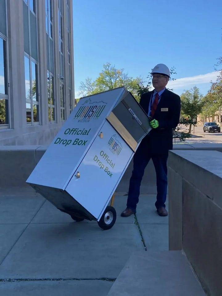 Wausau Mayor Doug Diny ballot box