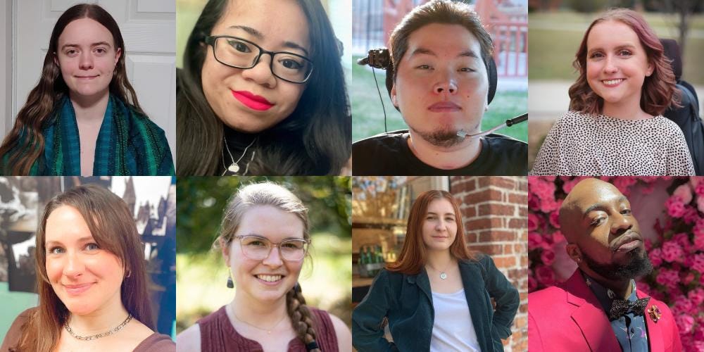 a panel of 8 young leaders from this year's cohort