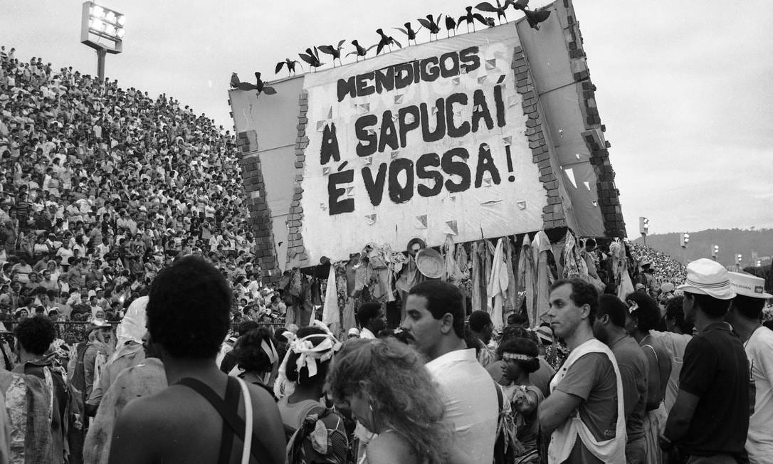 Há 30 anos, a Beija-Flor revolucionava o carnaval com 'Ratos e urubus' -  Jornal O Globo