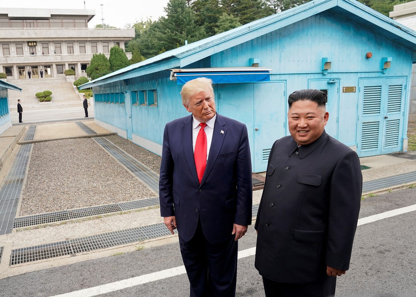 Trump meets with North Korean leader Kim Jong Un at the DMZ on the border of North and South Korea
