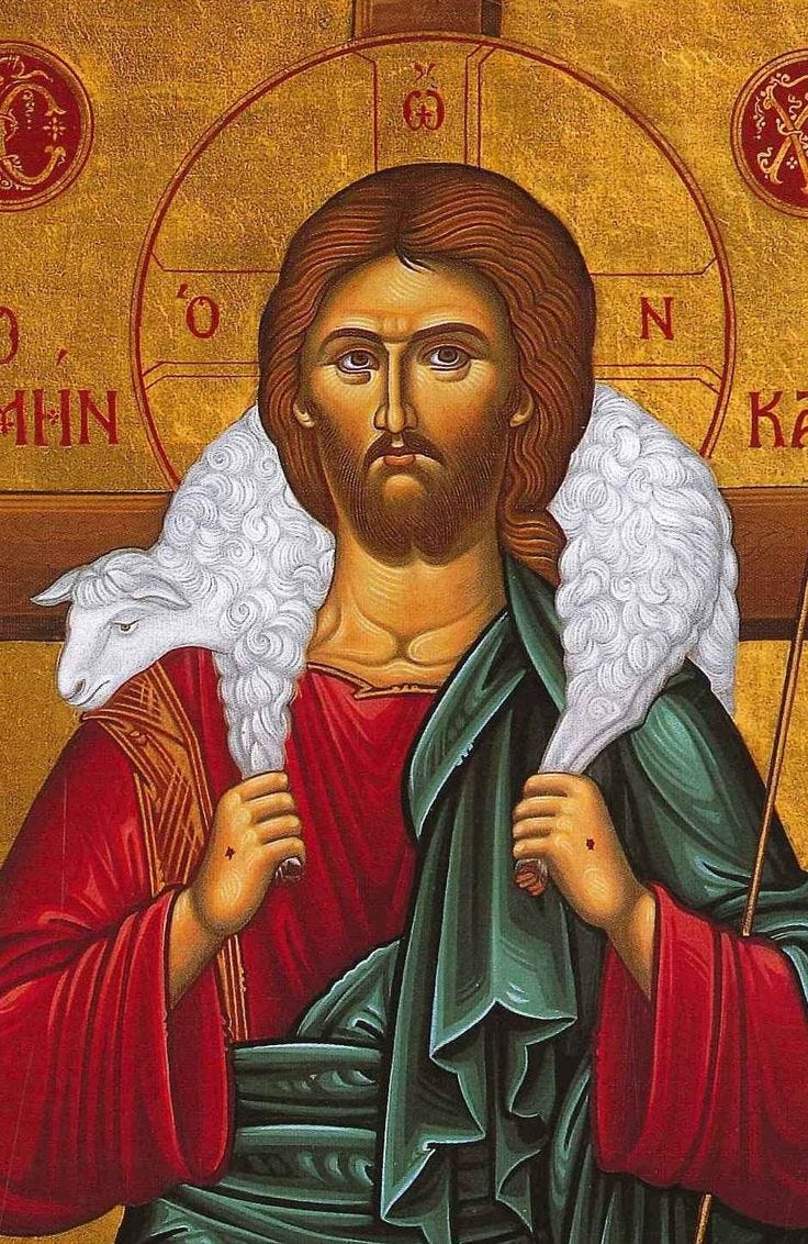 Jesus Christ Holding a Lamb, Jesus Christ The Good Shepherd Orthodox Icon,  Christian Wood Wall Art, Biblical Wall Art, Jesus Christ Art
