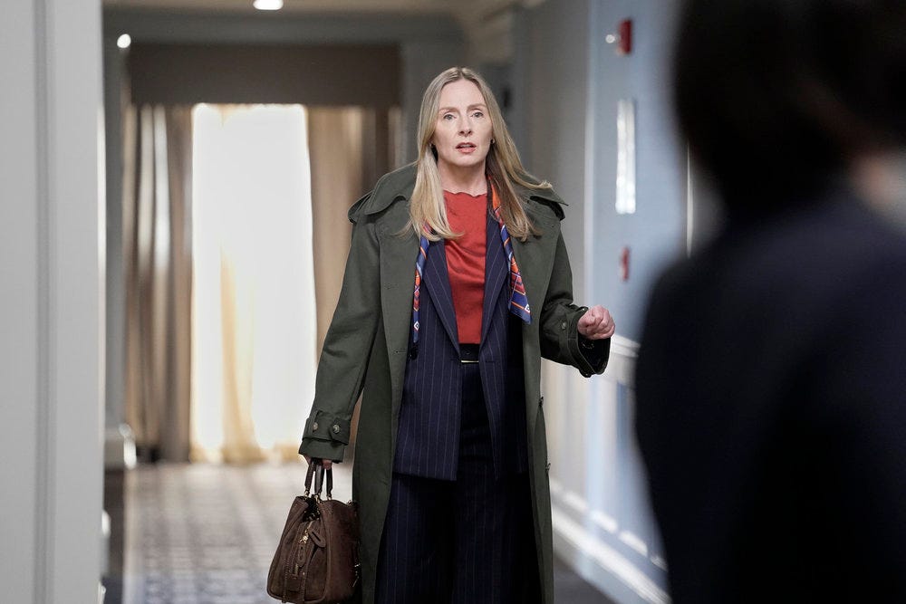 Hope Davis as Jane Hollingsworth in NBC's Line of Fire Hope Davis as Jane Hollingsworth in NBC's Line of Fire