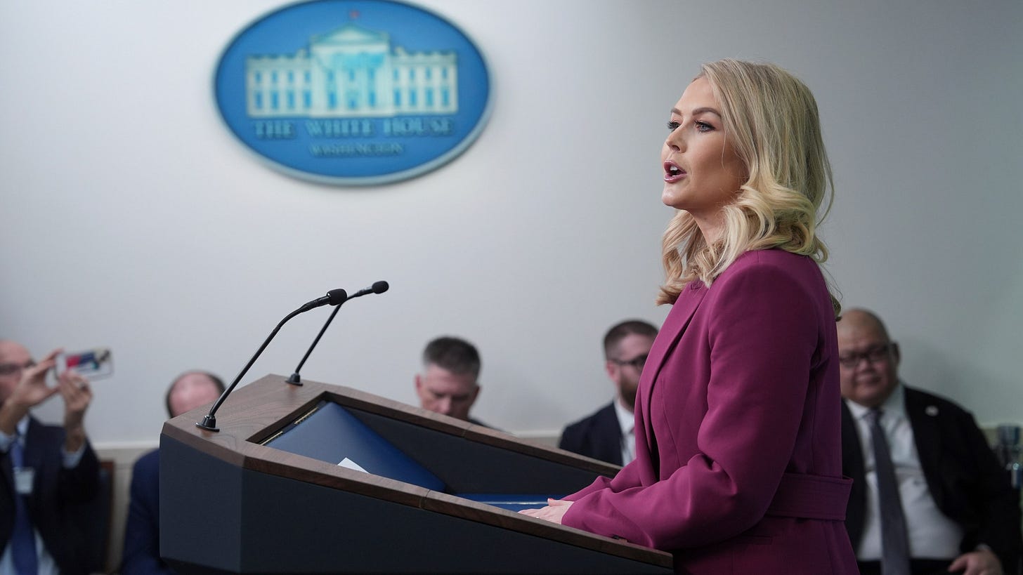 Karoline Leavitt, the youngest White House press secretary, makes her debut  in the briefing room | WRIC ABC 8News
