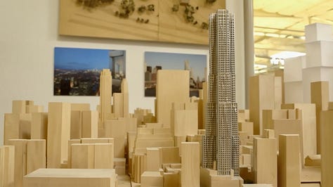 Frank Gehry architectural models for the Poetry in America Substack Along These Lines