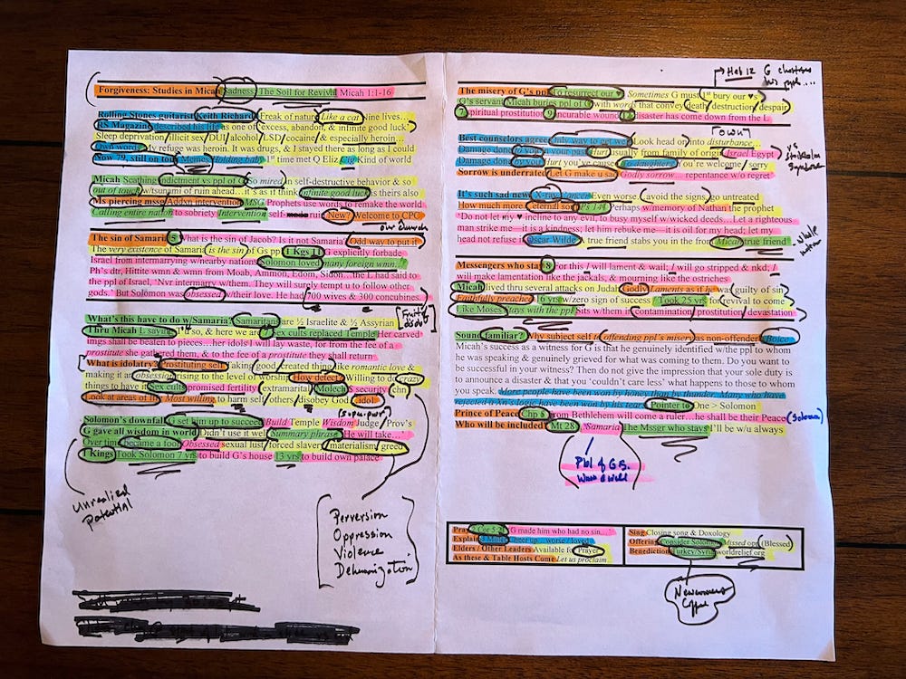 Scott Sauls | sample sermon notes